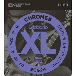 DAddario XL Chromes Flat Wound Jazz 11-50