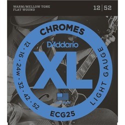 DAddario XL Chromes Flat Wound 12-52