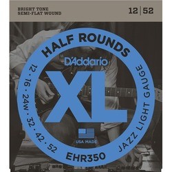 DAddario XL Half Rounds Jazz 12-52