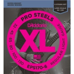 DAddario XL ProSteels Bass 6-String 30-130