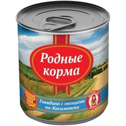 Rodnye Korma Adull Canned with Beef/Vegetable 0.525 kg