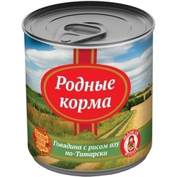 Rodnye Korma Adull Canned with Beef/Rice 0.525 kg