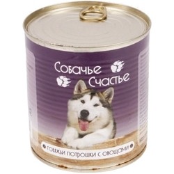 Sobache Schaste Adult Canned with Beef Offal/Vegetable 0.75 kg
