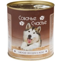 Sobache Schaste Adult Canned with Meat Assorted 0.75 kg