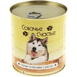 Sobache Schaste Adult Canned with Poultry Offal/Rice 0.75 kg