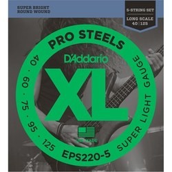 DAddario XL ProSteels 5-String Bass 40-125