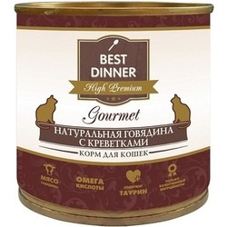 Best Dinner Adult Cat Canned High Premium Beef/Shrimps 0.24 kg