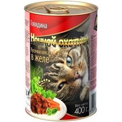 Nochnoy Ohotnik Adult Canned with Beef in Jelly 0.4 kg