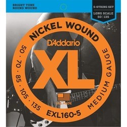 DAddario XL Nickel Wound Bass 5-String 50-135