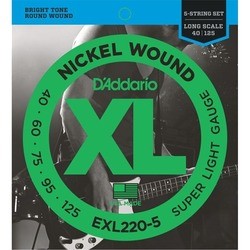 DAddario XL Nickel Wound Bass 5-String 40-125