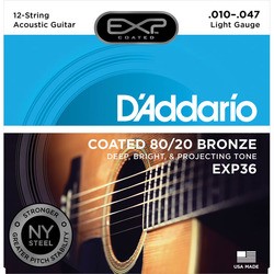 DAddario EXP Coated 80/20 Bronze 12-String 10-47