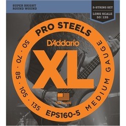 DAddario XL ProSteels Bass 5-String 50-135