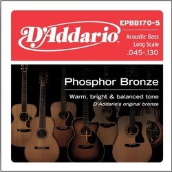 DAddario Phosphor Bronze Acoustic Bass 5-String 45-130