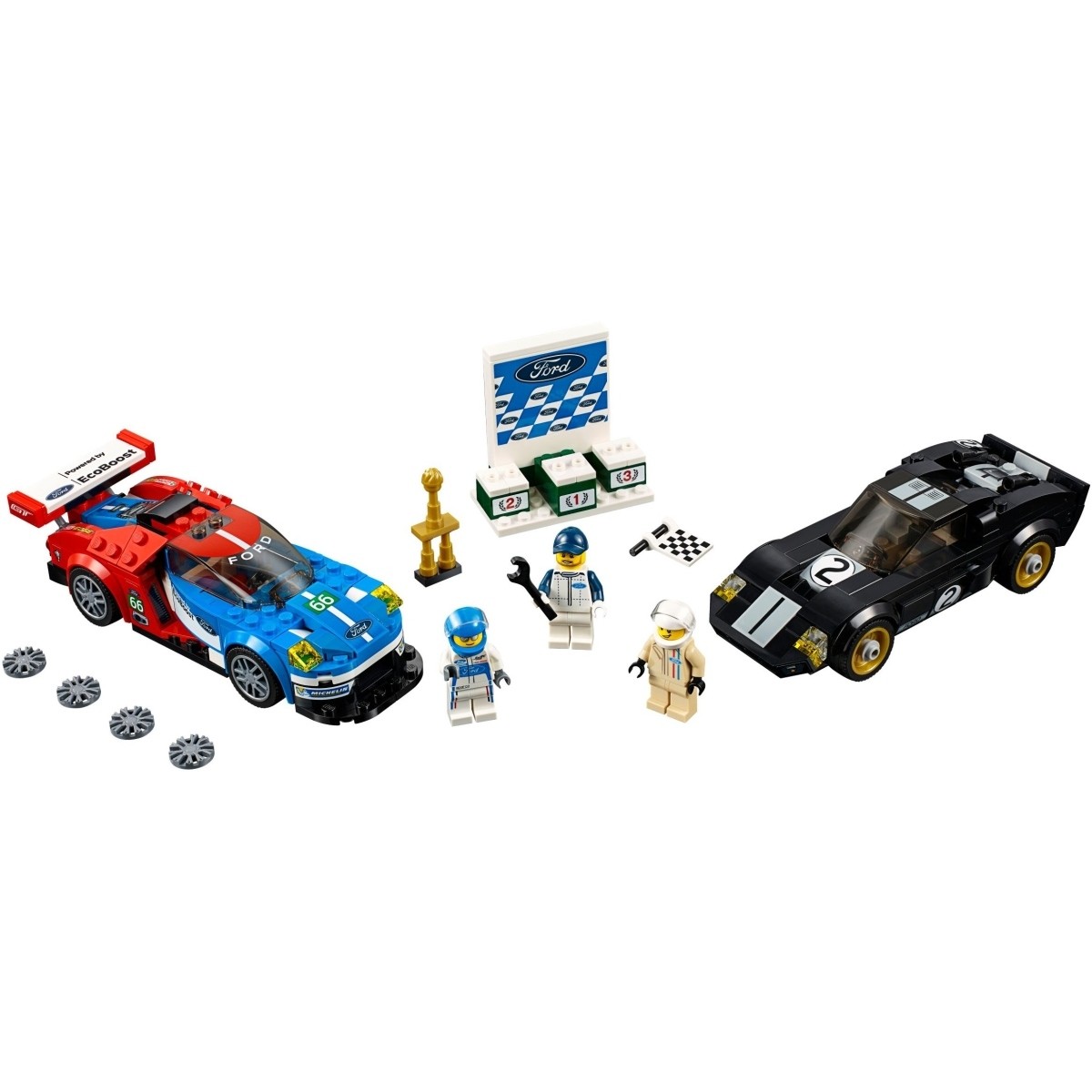 Lego 2016 Ford GT and 1966 Ford GT40 75881