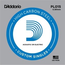 DAddario Single Plain Steel 015