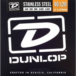 Dunlop Stainless Steel 5-String Bass Light 40-120
