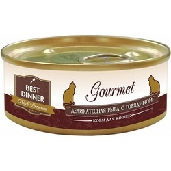 Best Dinner Adult Cat Canned High Premium Fish/Beef 0.1 kg