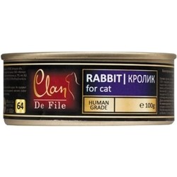 Clan De File Adult Canned with Rabbit 0.1 kg