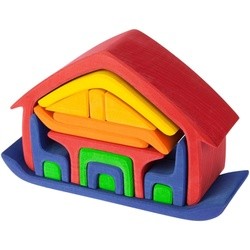 Nic House with Furniture Red/Blue 523266