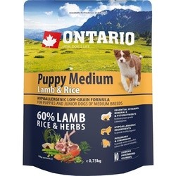 Ontario Puppy Medium Lamb/Rice 0.75 kg