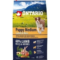 Ontario Puppy Medium Lamb/Rice 6.5 kg