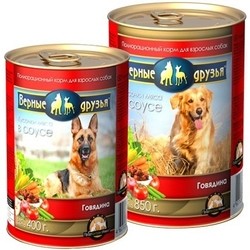 Vernye Druzja Adult Canned with Beef 0.4 kg
