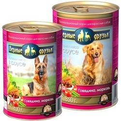 Vernye Druzja Adult Canned with Beef/Carrot 0.4 kg