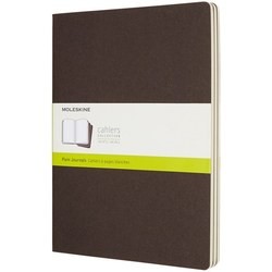 Moleskine Set of 3 Plain Cahier Journals XLarge Brown