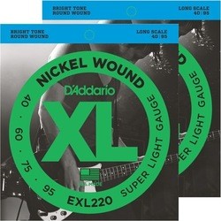 DAddario XL Nickel Wound Bass Twin-Pack 40-95
