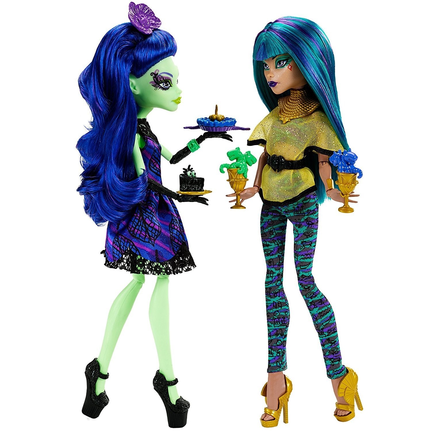 Monster High Scream and Sugar Amanita Nightshade and Nefera de Nile DMD73