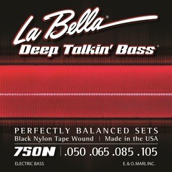 La Bella Deep Talkin' Bass Black Nylon Tape  50-105