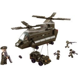 Sluban Transport Helicopter and Jeep M38-B6600