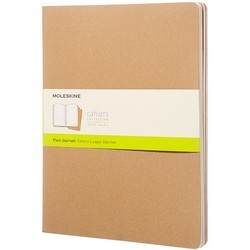 Moleskine Set of 3 Plain Cahier Journals XXL Beige