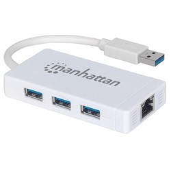 MANHATTAN 3-Port USB 3.0 Hub + RJ45