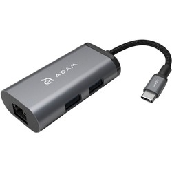 ADAM Elements CASA Hub eC301 3 port USB-C to Lan Hub (серый)