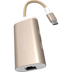 ADAM Elements CASA Hub eC301 3 port USB-C to Lan Hub (золотистый)