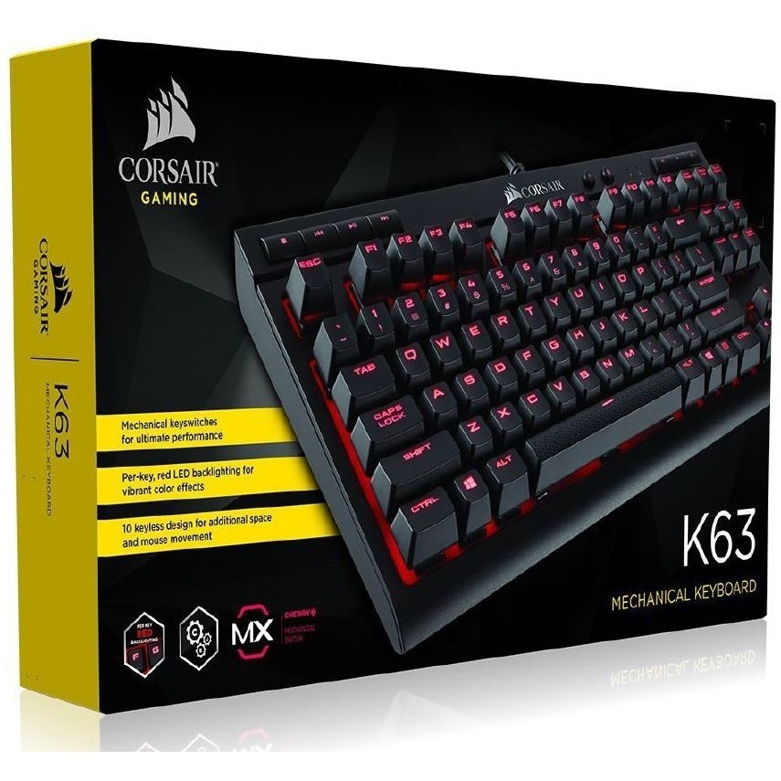 Корсар компакт. Клавиатура Corsair k63. Keyboard Corsair k63 MX Red. Corsair k63 Cherry MX Red. Клавиатура Corsair k63 Cherry MX Red (Ch-9145030-ru).