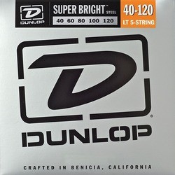 Dunlop Super Bright 5-String Steel Bass 40-120