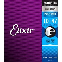 Elixir Acoustic 80/20 Bronze PW 12-String 10-47