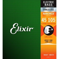 Elixir Bass Stainless Steel Nanoweb 45-105