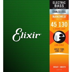 Elixir Bass Stainless Steel Nanoweb 5-String 45-130