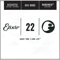 Elixir Acoustic Nanoweb 80/20 Bronze Single 22