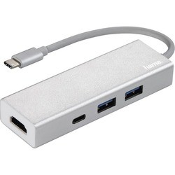 Hama USB-3.1 Type-C Hub 1:3 Aluminium