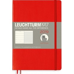 Leuchtturm1917 Weekly Planner Notebook Soft Red