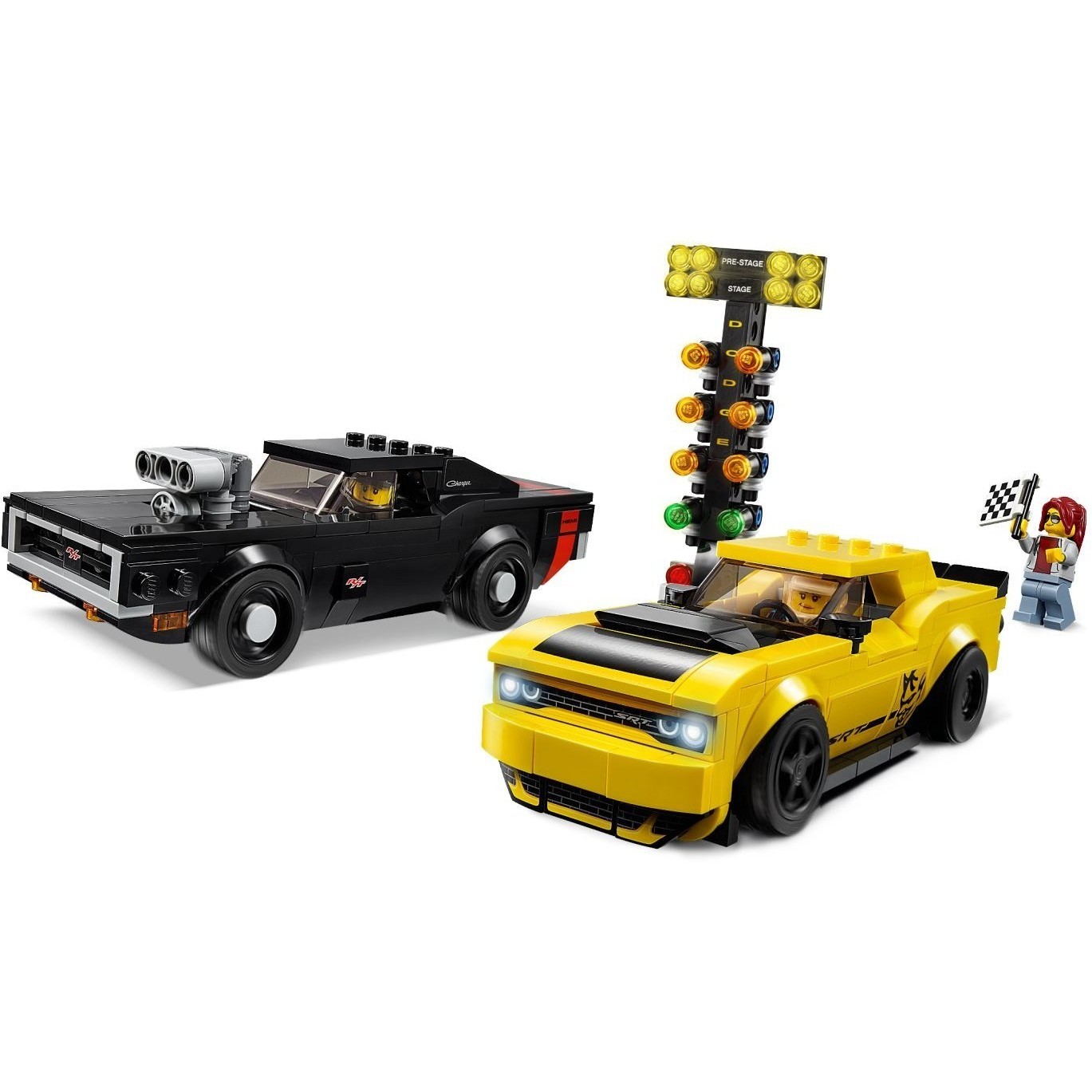 Lego 2018 Dodge Challenger SRT Demon and 1970 Dodge Charger R/T 75893