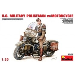MiniArt U.S. Military Policeman w/Motorcycle (1:35)