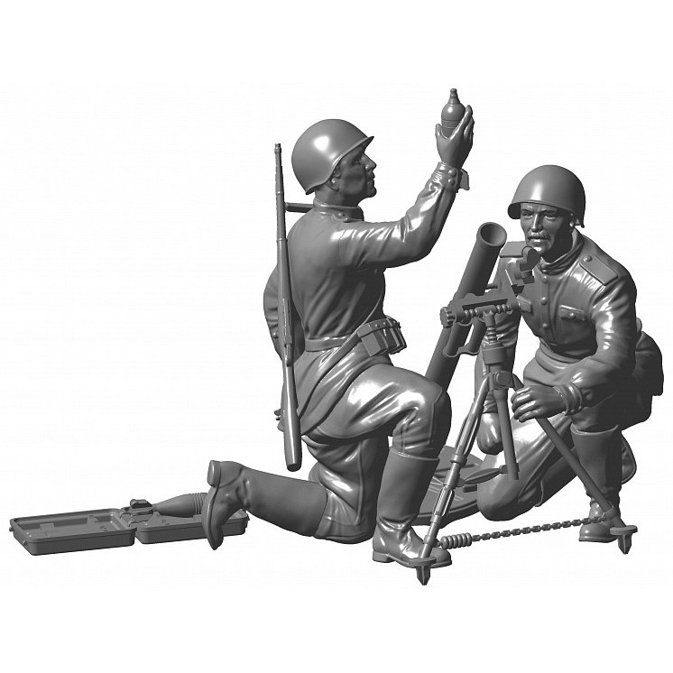 Zvezda Soviet Motorcycle M-72 with 82 mm Mortar (1:35)