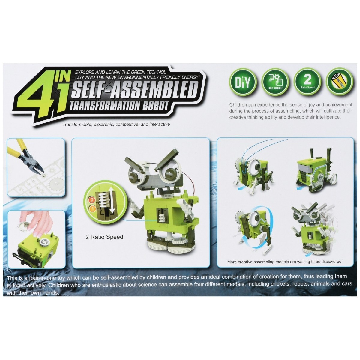 Same Toy Self-Assembled Transformation Robot DIY002UT 4 in 1