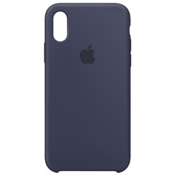 Apple Silicone Case for iPhone X/XS (синий)