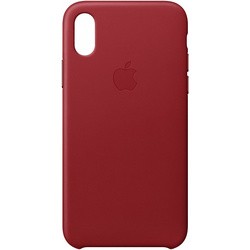 Apple Leather Case for iPhone X/XS (красный)